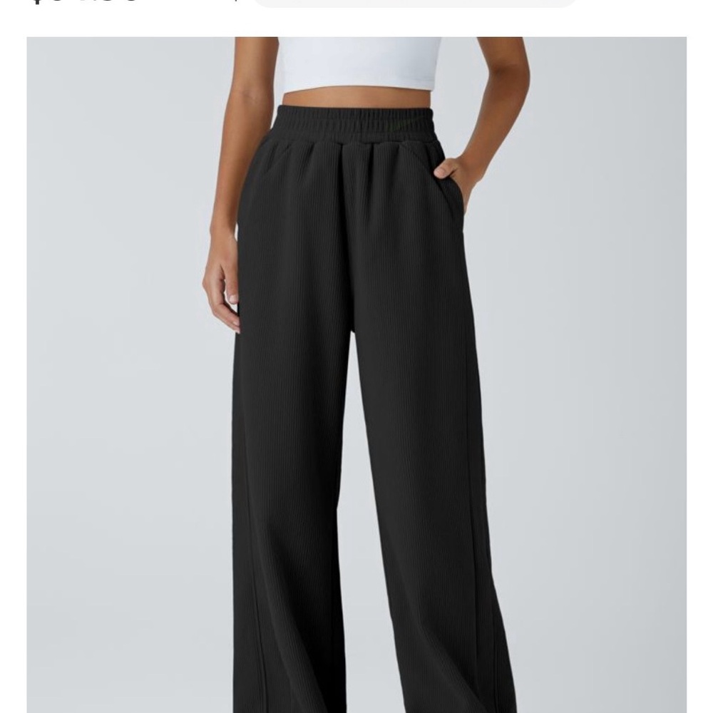 HALARA Women's Black Wide-Leg Pants